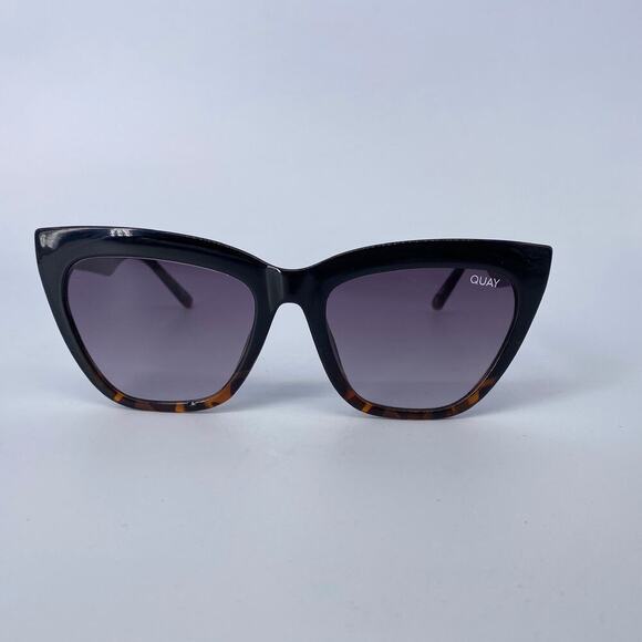 Quay Australia For Keeps Cat Eye Black Tortoise Smoke Sunglasses Women\'s main image 6